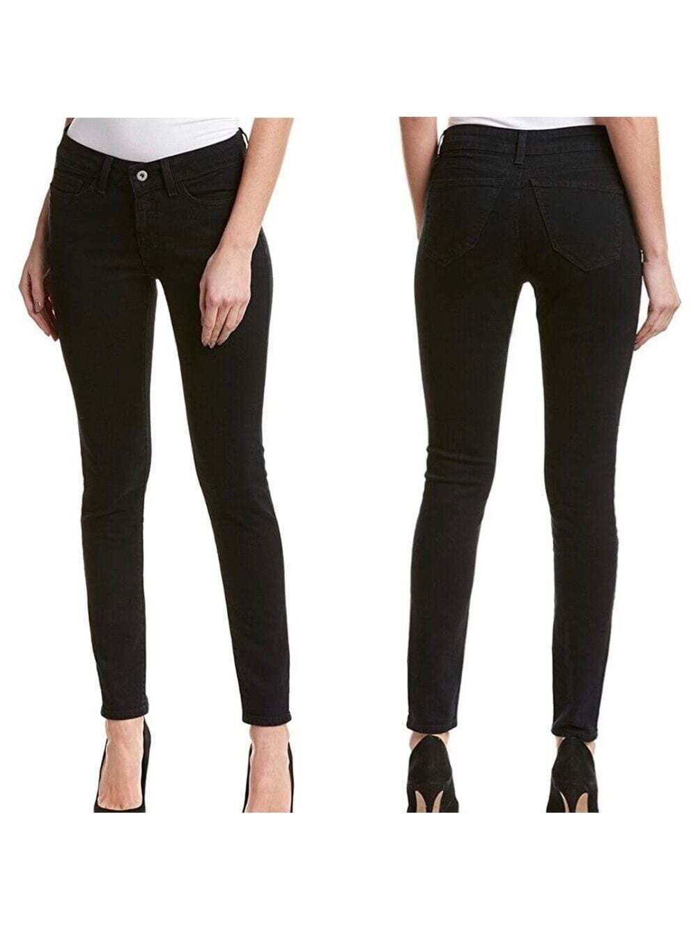 Yummie Women’s Size 25 Black Mid-Rise Dark Wash Skinny Jean NWT